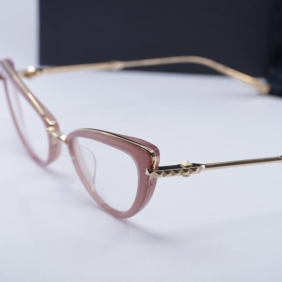Valentino V-DAYDREAM VLX-123B Cat Eye Eyeglasses 51mm - Powder Pink/Gold - Picture 8 of 10